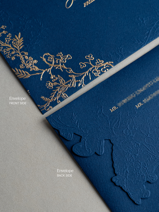 Letterpress Invitation with Fleur Envelope