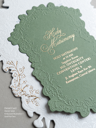 Letterpress Invitation with Fleur Envelope