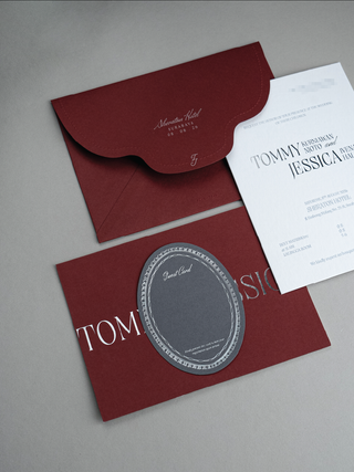 Letterpress Wedding Invitation with Heirloom Envelope