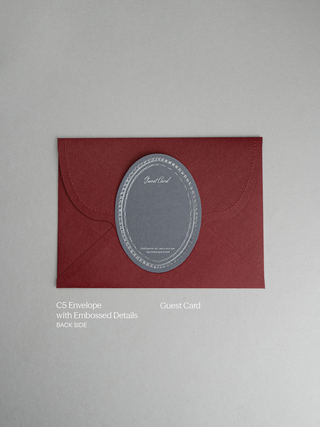 Letterpress Wedding Invitation with Heirloom Envelope