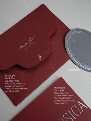 Letterpress Wedding Invitation with Heirloom Envelope