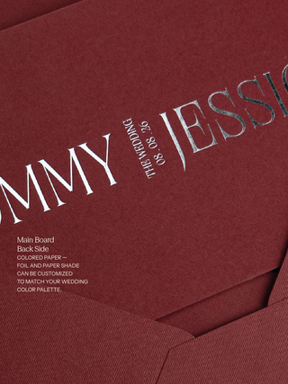 Letterpress Wedding Invitation with Heirloom Envelope