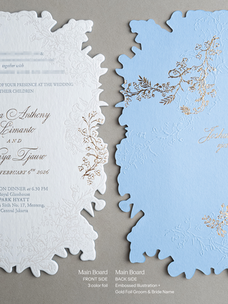 Letterpress Invitation with Fleur Envelope