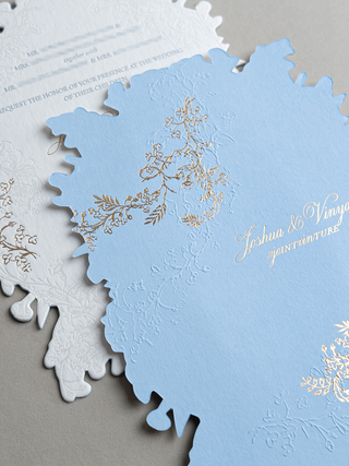 Letterpress Invitation with Fleur Envelope